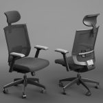 Front and back views of the WM T04 Highback ergonomic office chair