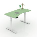 9am-pesk-smart-electric-height-adjustable-table-enamel-curve-top-white-frame-frontview