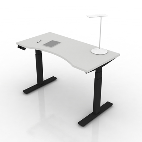9am-pesk-smart-electric-height-adjustable-table-folkstone-curve-top-black-frame-frontview