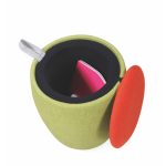 green opened storage stool H5195