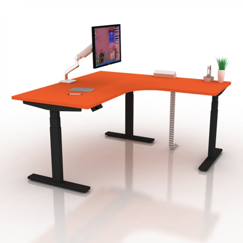 9am-pesk-smart-electric-height-adjustable-table-l-shape-clementine-top-black-frame
