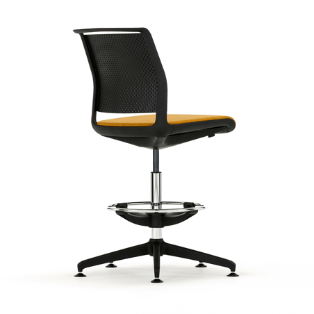 three-quarter side view of the armless Senator Ad-Lib counter stool