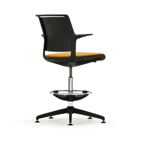 three-quarter side view of the Senator Ad-Lib counter stool