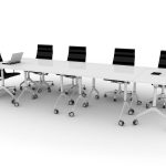 SS Folding Table - Cluster - Wellmax Perspective (White)