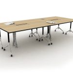 SS Folding Table - Cluster - Folding table Perspective - Wooden Patterns