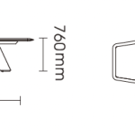 Kano Emmy Meeting Table - Size Measurement