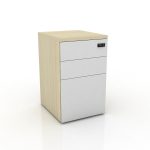 Wooden Pedestal - White Drawer