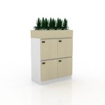 Planter Box with Storage Cabinet - 4 Drawers