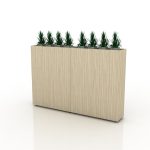 Planter Box with Storage Cabinet for Office