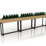 Planter Box with Storage Cabinet - Long Planter Box for Office
