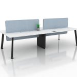 SQS Workstations - Office Work Table - Light Blue