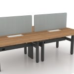 Executive Height Adjustable Table - Office Workpod Table - Grey