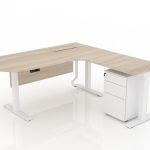 Executive Height Adjustable Table - L Shape Office Workpod Table